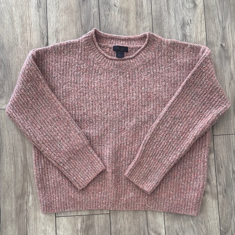 RACHEL Rachel‎ Roy Heathered Pink Crew Neck Sweater